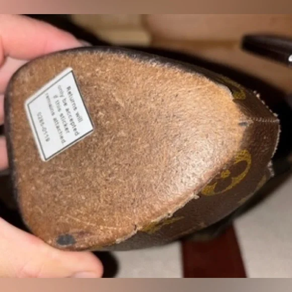 Guaranteed Authentic Louis Vuitton Brown Monogram Women's Heels size 37 - Picture 7 of 9